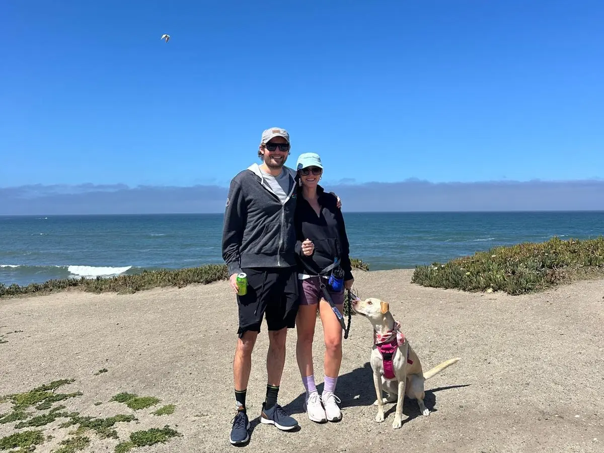 Katie and Jake on the Half Moon Bay Coastal Trail